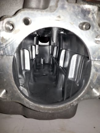 View of intake at throttle body attachment point...all sharp internal edges are smooth and radiused(ACIS butterfly valve assembly removed for photo)