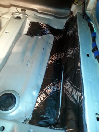 Work around with the OEM sound deadening material...
