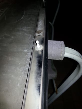 Plastic clips that plug into door grommets were loose.