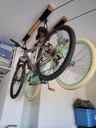 Got the bikes hung up
