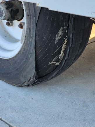 Had a tire problem on the Camper...