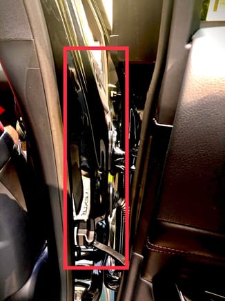 When both doors are open you don't see those hinge arms.  Not sure why Lexus didn't do this in the first place