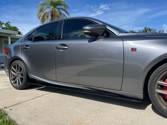 Freshly installed skirt.