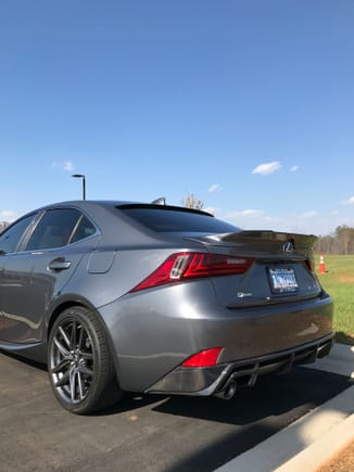 Really loving this angle with the diffuser and spoiler just dying to get my wheels to really complete the car 