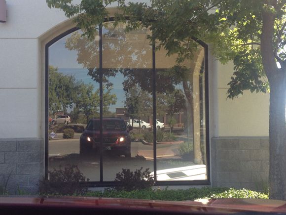 Matador Red '11 RX reflected in a park=like setting befitting Walden Pond.