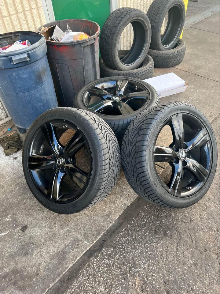 Wheels and Tires/Axles - 18” Oem gs430 rims (painted black) w new 245/40/18 tires $600 - Used - 0  All Models - Port Richey, FL 34652, United States