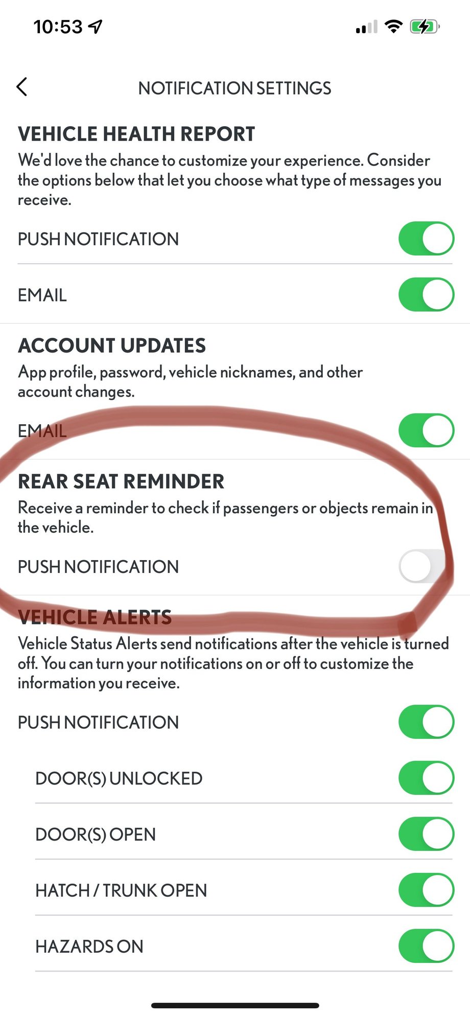 Rear seat reminder on app. ClubLexus Lexus Forum Discussion