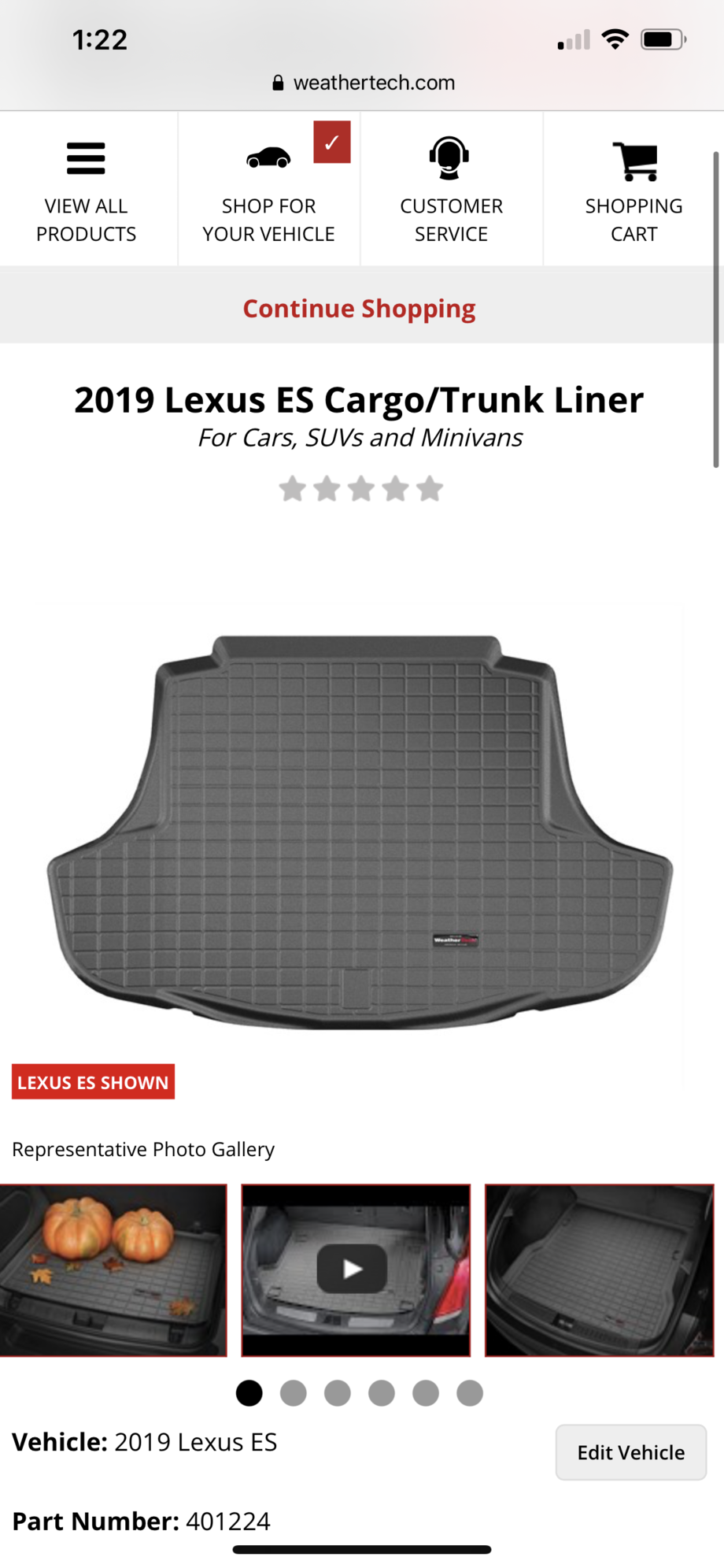 Interior/Upholstery - TX-Weathertech Trunk Liner 2019 ES350 - Used - 2019 to 2020 Lexus ES350 - Cibolo, TX 78108, United States