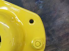 Used a punch to make identification marks prior to prep and paint.  4 dots