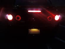 night shot of the LED inner tail lights