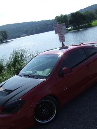 by the lake