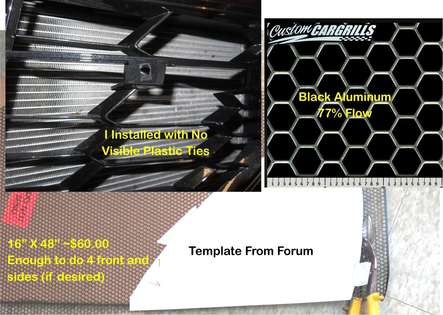 Plastic Hexagon Grill Mesh Sheets by customcargrills