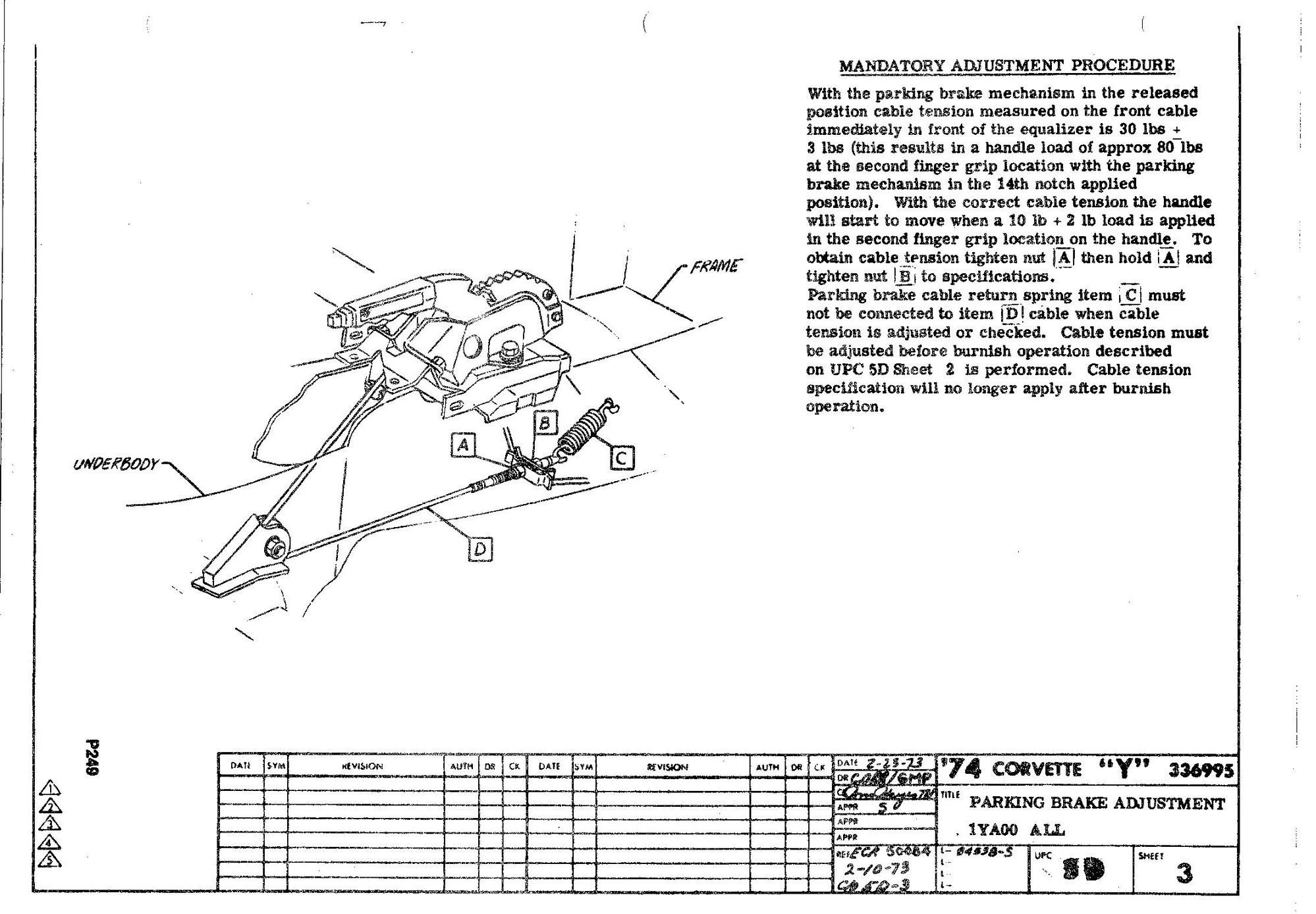 Emergency Brake cable question CorvetteForum Chevrolet Corvette Forum Discussion