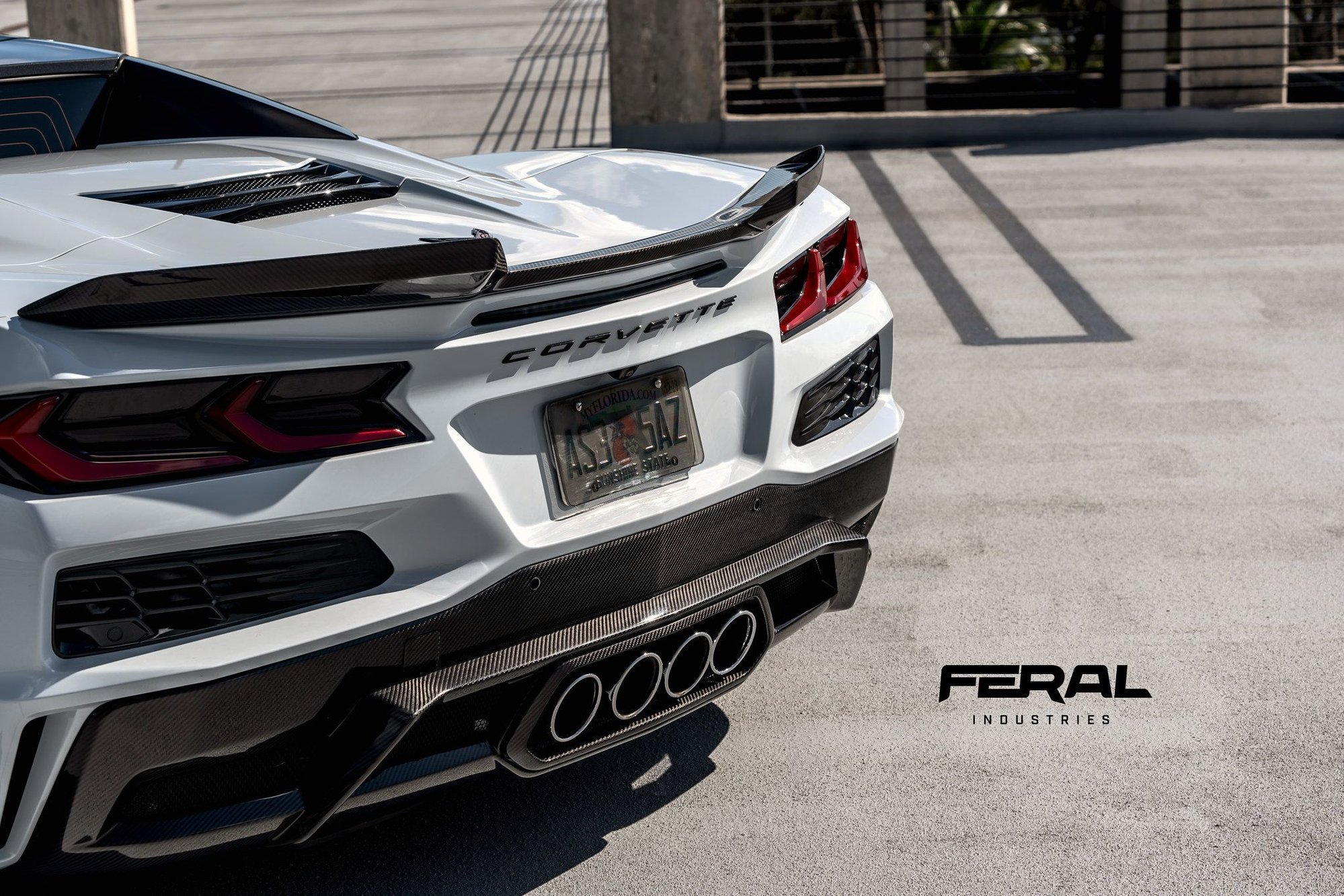 Carbon Fiber Rear Diffuser + Rear Low Wing w/ Winglets