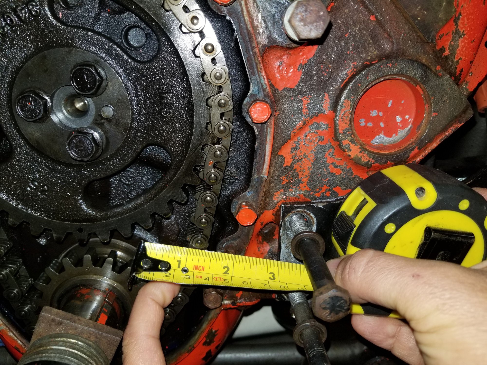 Chevy 350 clearance timing chain replacement