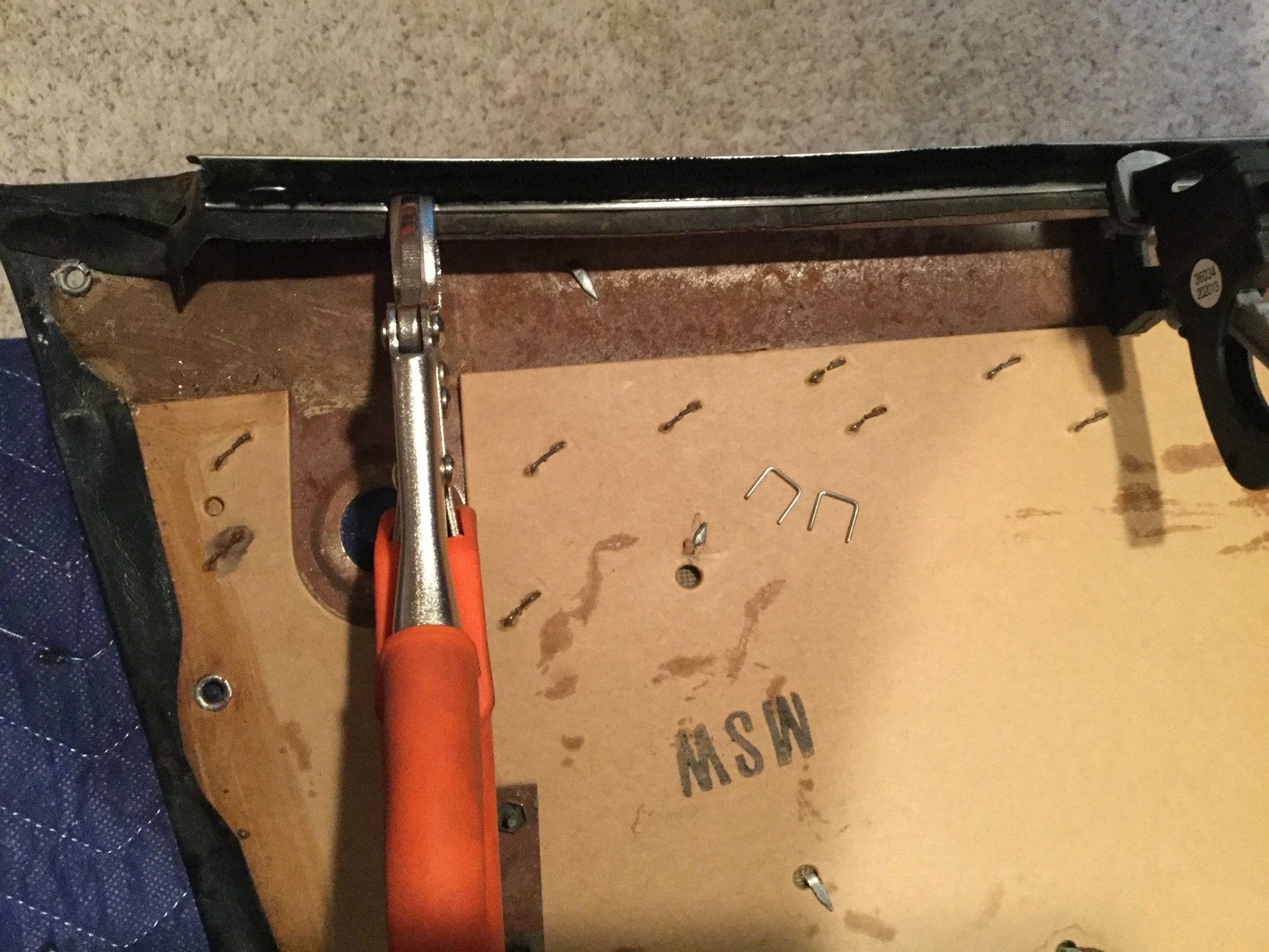 C2 Stapling Window Felts to Door Panel???? CorvetteForum Chevrolet