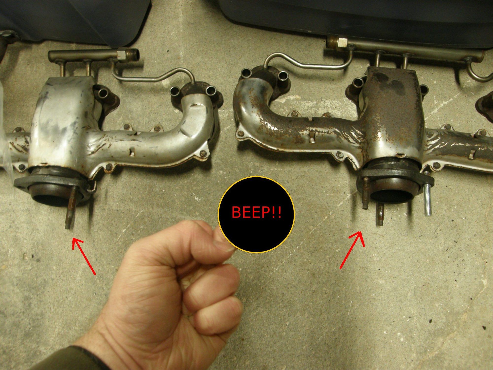 Remove old exhaust manifold flange studs CorvetteForum Chevrolet
