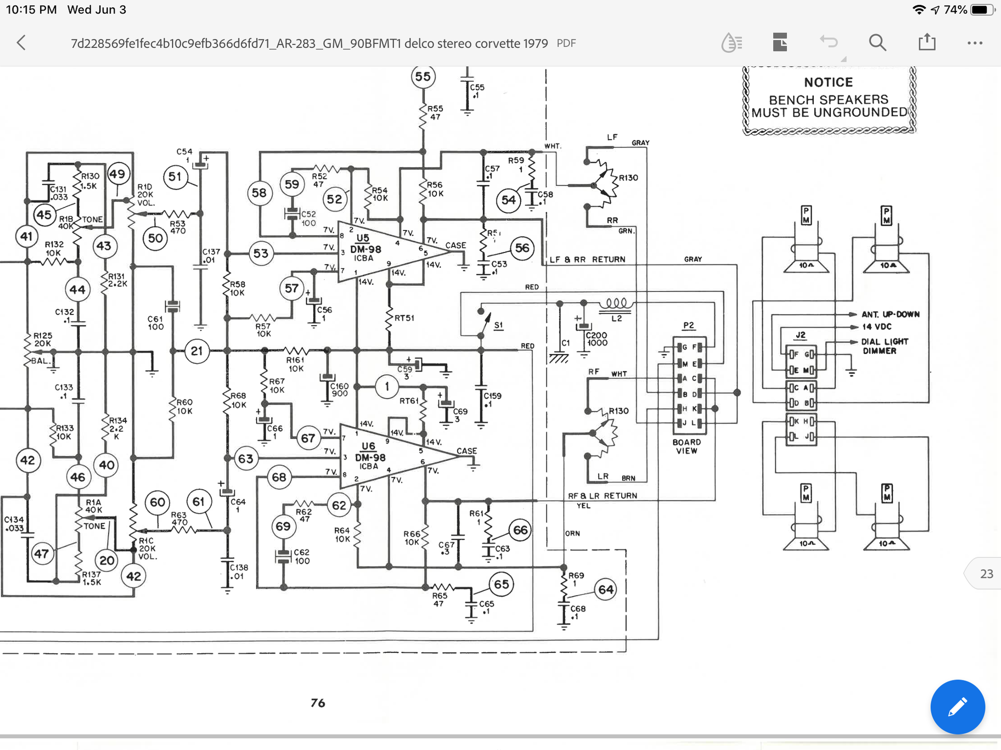 1979 AM/FM Cassette Radio wiring question - CorvetteForum - Chevrolet