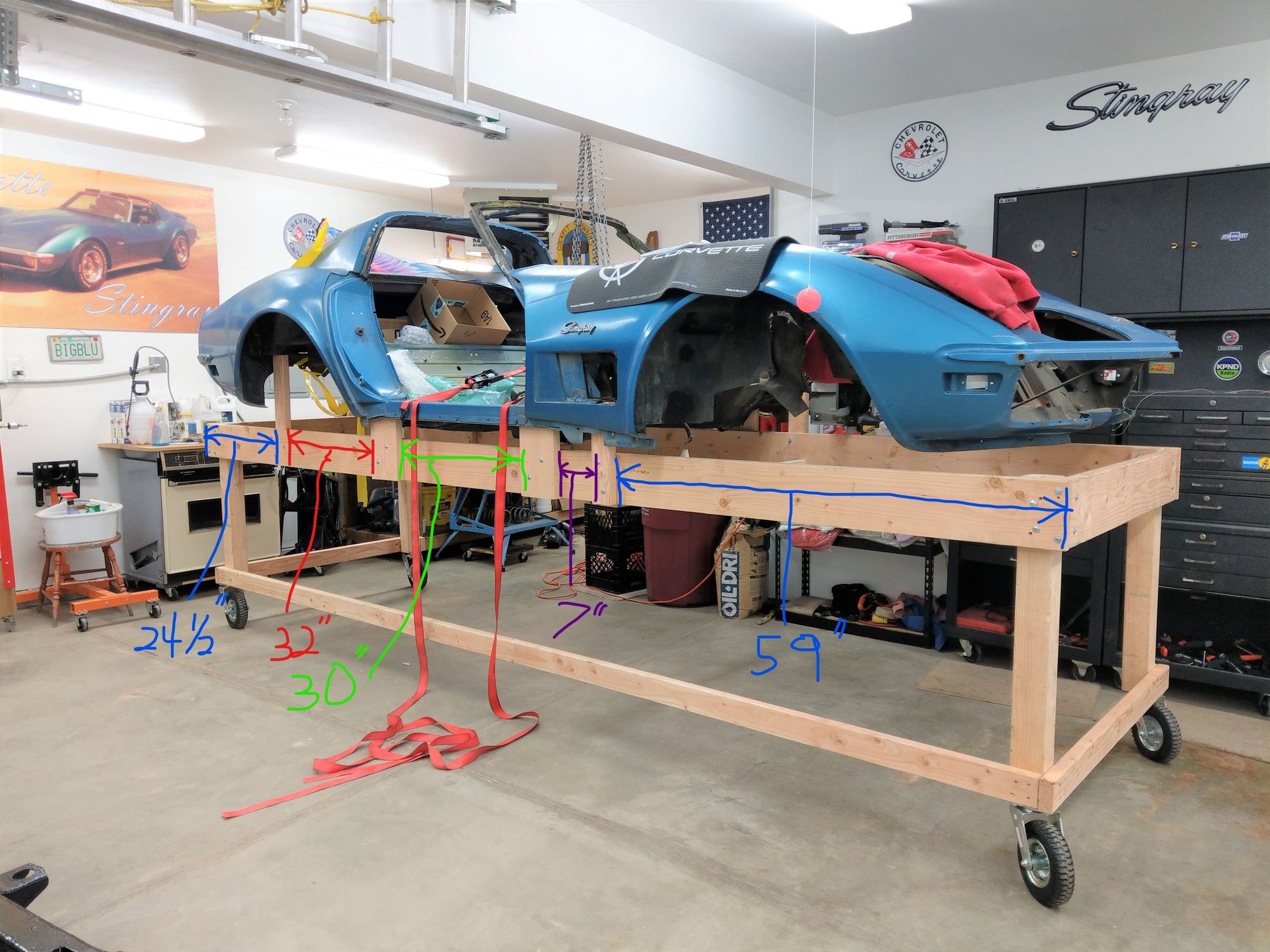 Upright spacing for my 71 coupe
