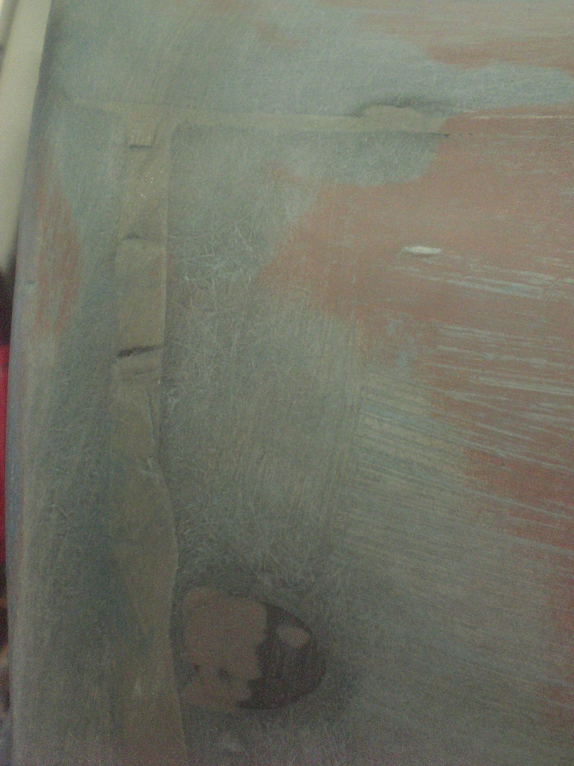 3 gouges in the bonding seam of the taillight panel and one in the fender seam.