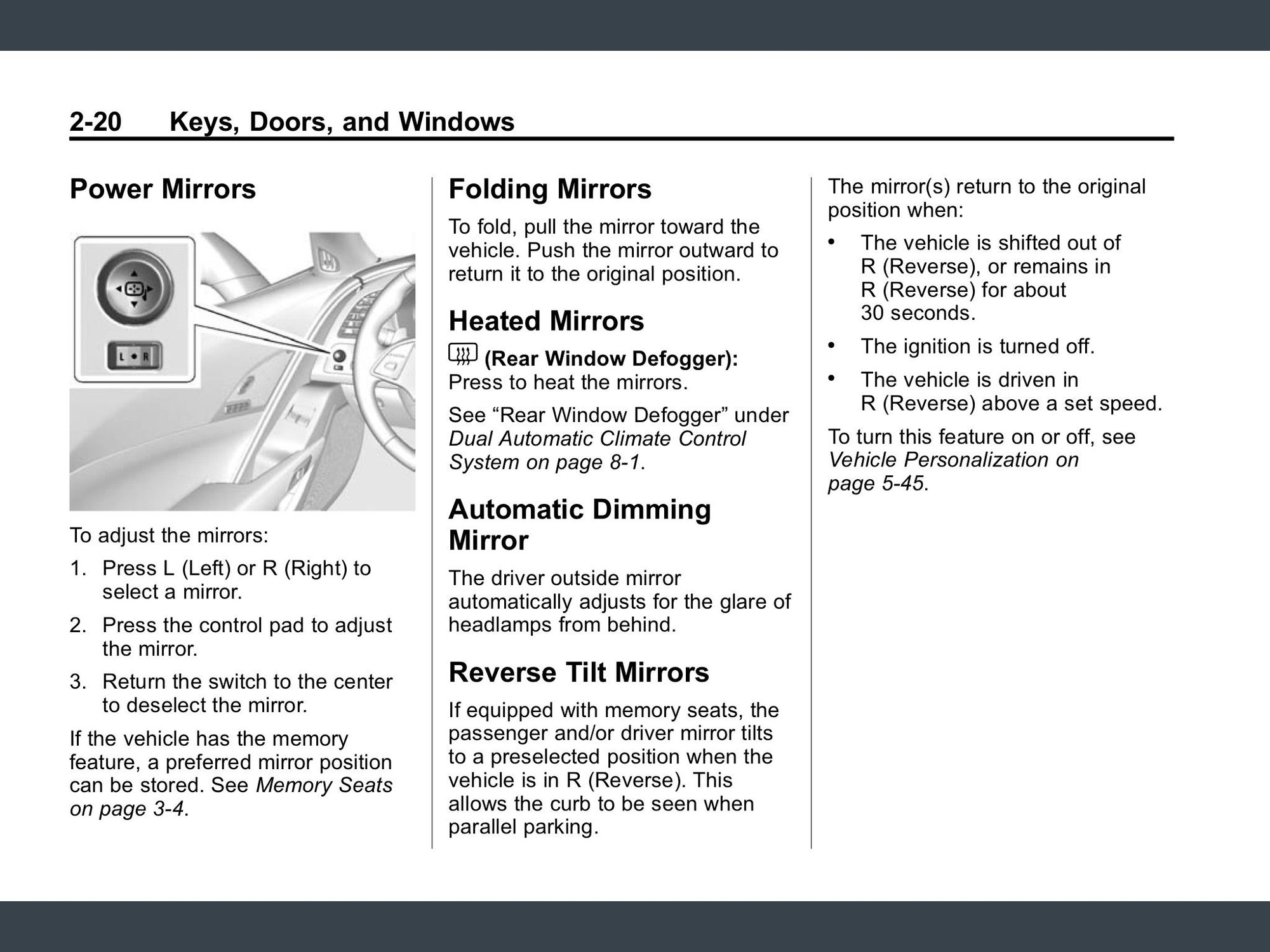 Reverse Tilt Door Mirrors(*1)