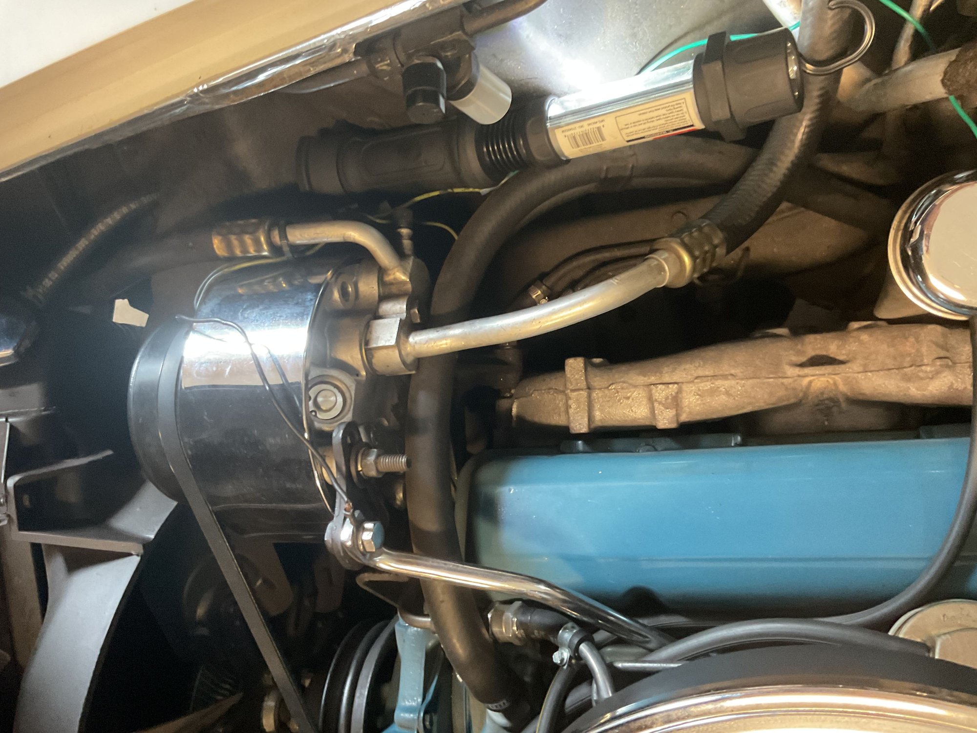 Leak is underneath the back hose