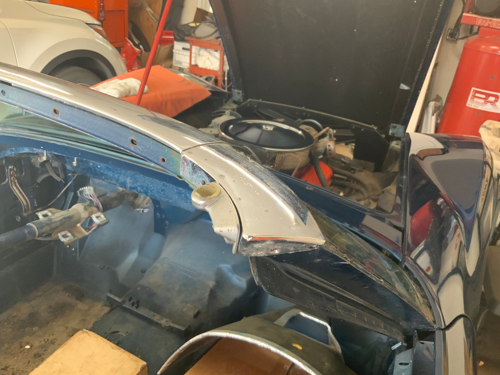 As you can see, these are not part of the corner molding like the 69’ and later convertibles are and are different than the 68’ T-top cars.