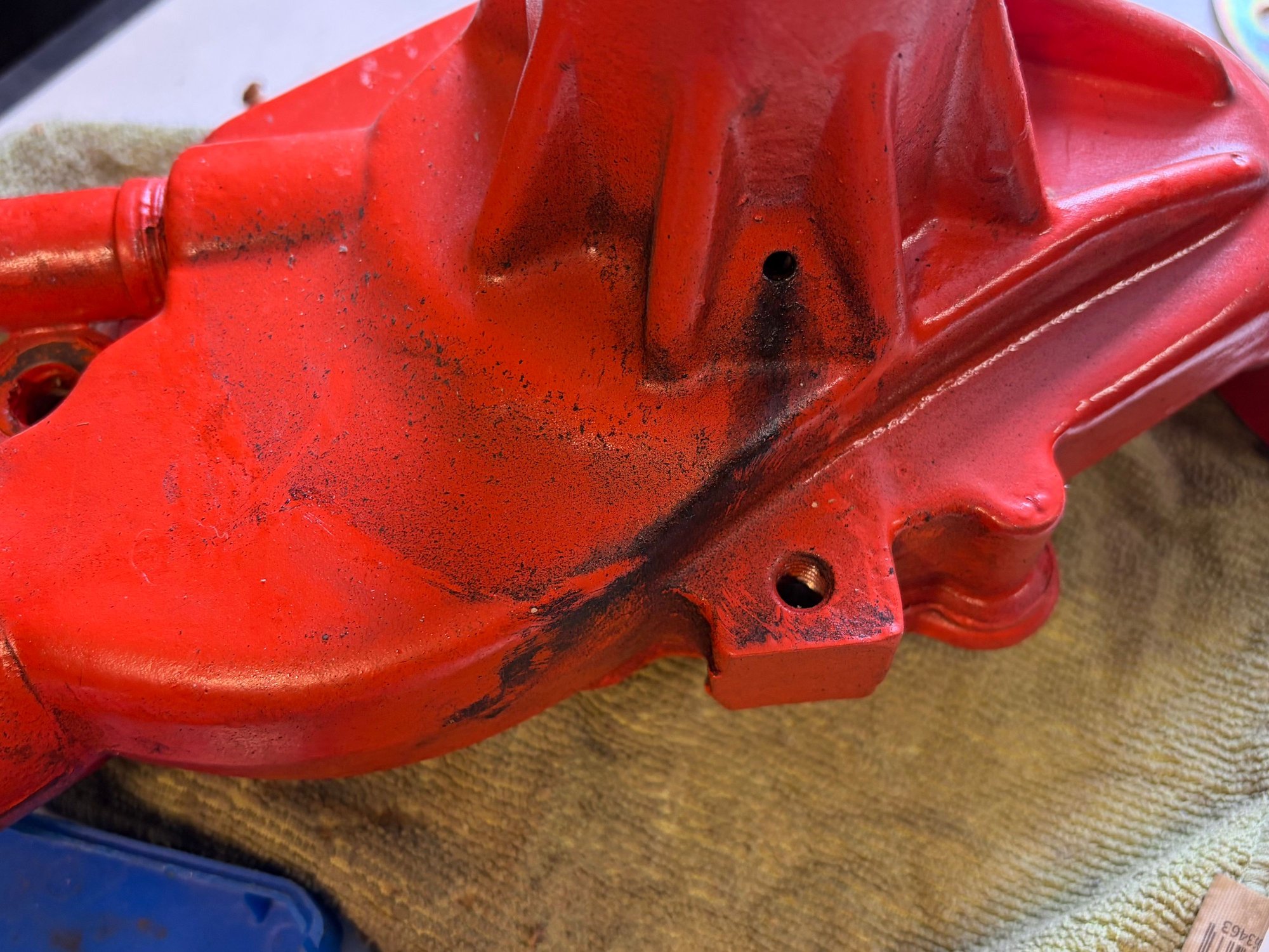Interesting- weep hole on underside reveals a leak. 