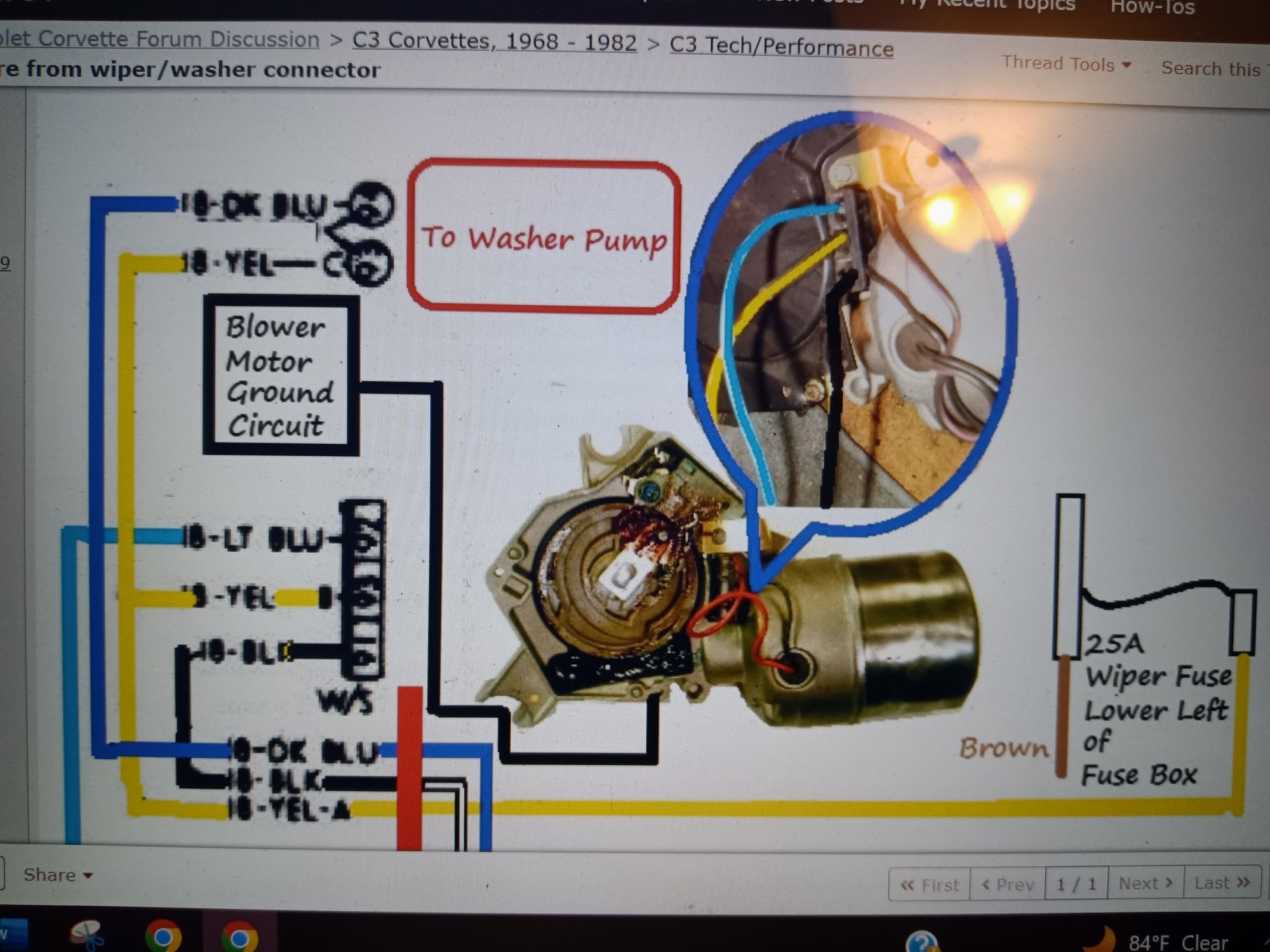 74 Wiper Motor Ground CorvetteForum Chevrolet Corvette Forum Discussion