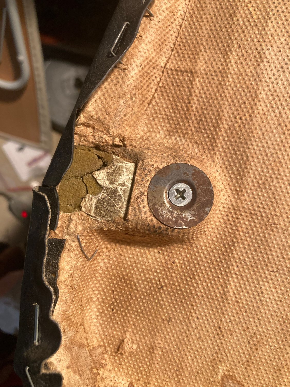This is where the material is torn out