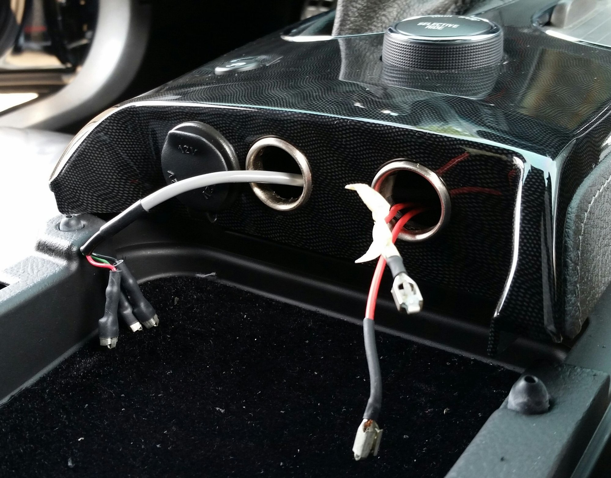 Fan switch in the center and the NPP switch on the right.