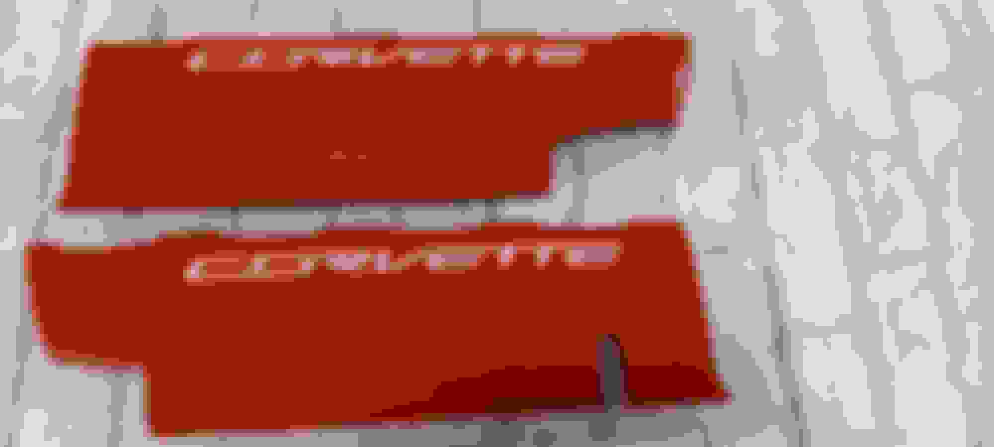 C4 1994-1996 Corvette Letter Set Fuel Rail Cover Red - CA main image 1