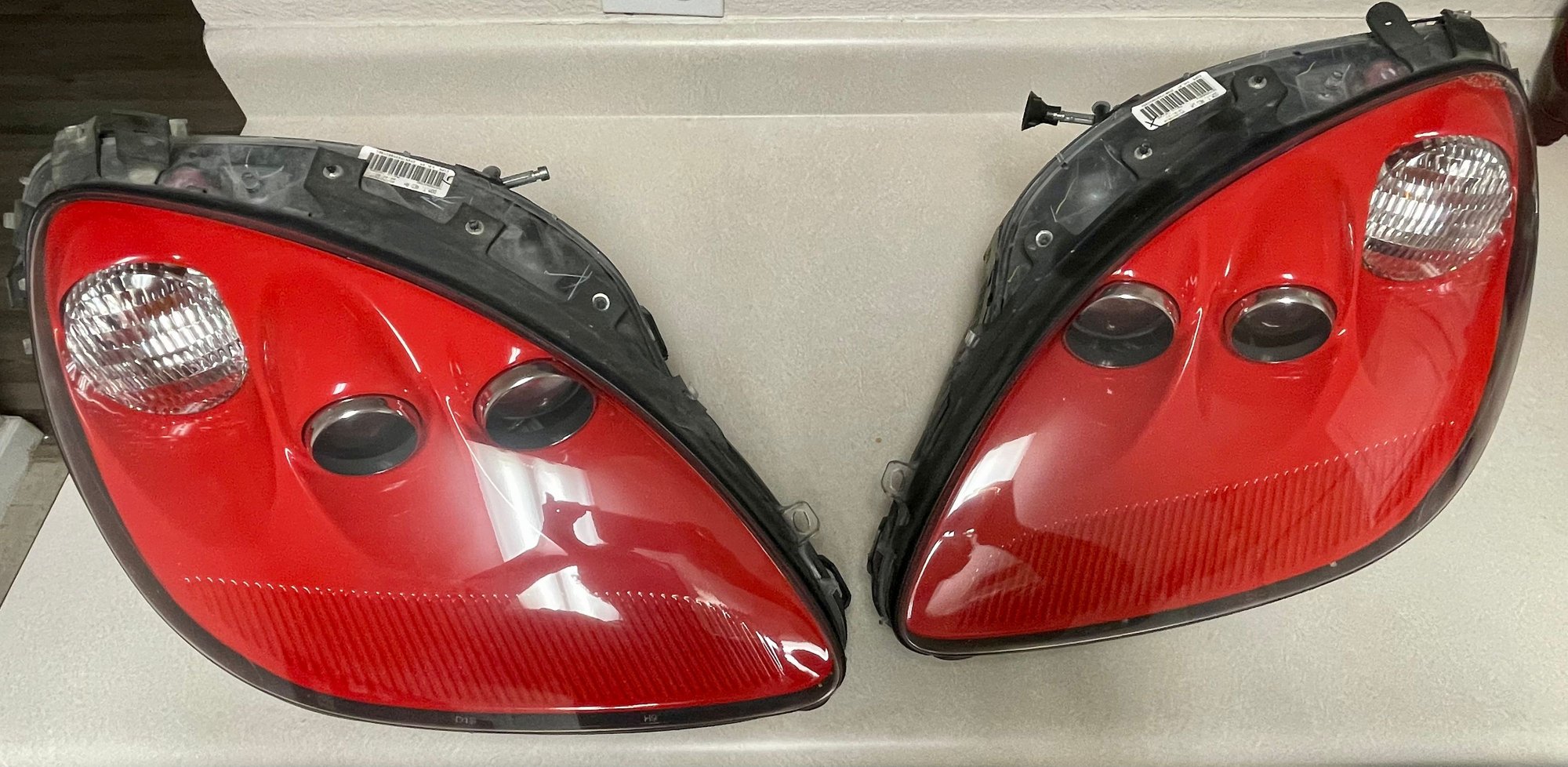 FS (For Sale) Torch red headlights with ppf clearbra on them