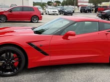 Traded that Golf R in the background for our Corvette. 
That golf after a tune from APR was as fast as the new Corvette I just bought.

That 2017 Golf R ran in the high 11s just like our Corvette does.