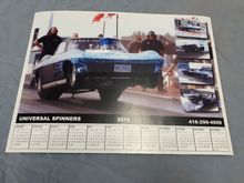 I went into a fabrication shop and this car was sitting there. A nice guy, he gave me this calendar.