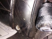 Plastic bumper on the seat bottom