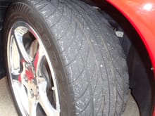 Front passenger side tire wear