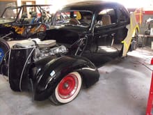 Modernized inside, 50-60's style outside 1937 Ford 5 window coupe