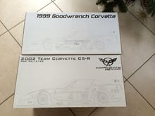 .. two 1/12 scale models of Corvette Racings C5-R race cars!