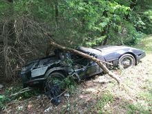 Total loss after we did two 360s in the roadway and hit three trees after going 110.