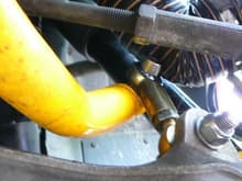 You'll have contact with the spindel duct hose connection on full steering lock.