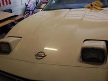 headlights stuck up, and emblem looking shabby