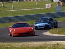 New Jersey Motorsports holding off an Audi R8