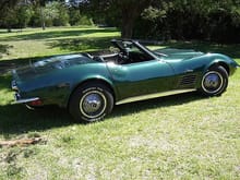 1970 Corvette LS-5 convertible. Originally Donnybrook Green with green Comfortweave interior. Three tops-matching hardtop, black vinyl hardtop, black soft top. Tilt/tele, automatic, power steering, power brakes, factory AC, PO2s, one of 475 convertibles ordered with optional shoulder harnesses.

If anyone has questions regarding the 1970 Corvette Registry please contact me. I am one of the contacts for that Web site.

Scott Sims