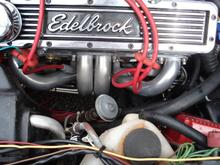 2 5/8" coated Hooker Competition headers/ haven't reworked air conditioning as of yet