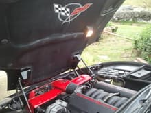 Some new paint in engine compartment