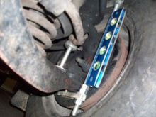 Caster guage in use - must be plumb both directions.