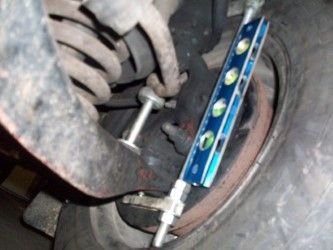 Homemade tool to check caster.