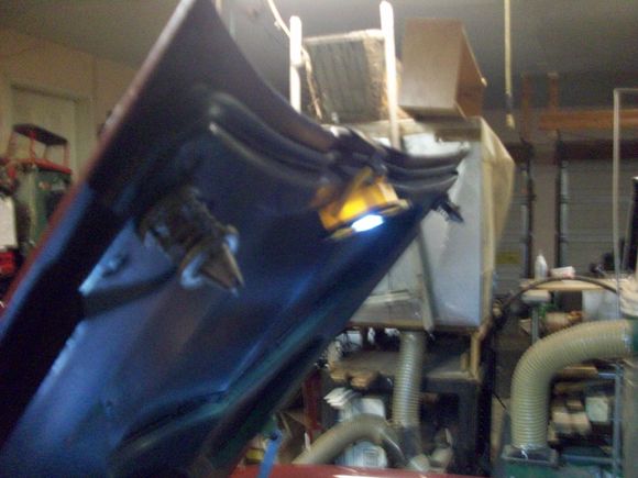Work light on hood of R66