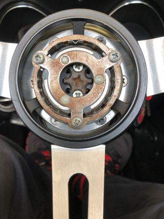 This correct so that the horn button will go on straight